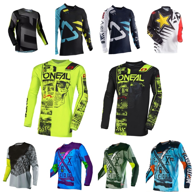 Motorcycle Gear Sleeve - 通気性速乾モトクロスジャージ男性女性オフロードオートバイ MX シャツ MTB ダウンヒルサイクリング長袖レーシングギア