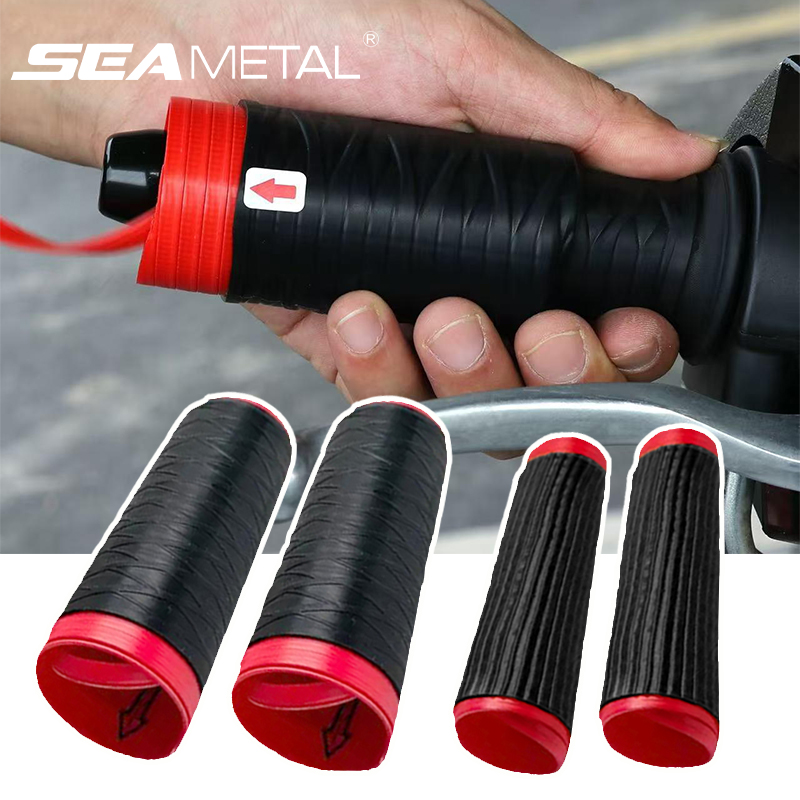 Motorcycle Gear Sleeve - SEAMETAL オートバイシリコンハンドルバーカバーユニバーサル自己収縮ノンスリップオートバイグリップカバースリーブプロテクターカバー