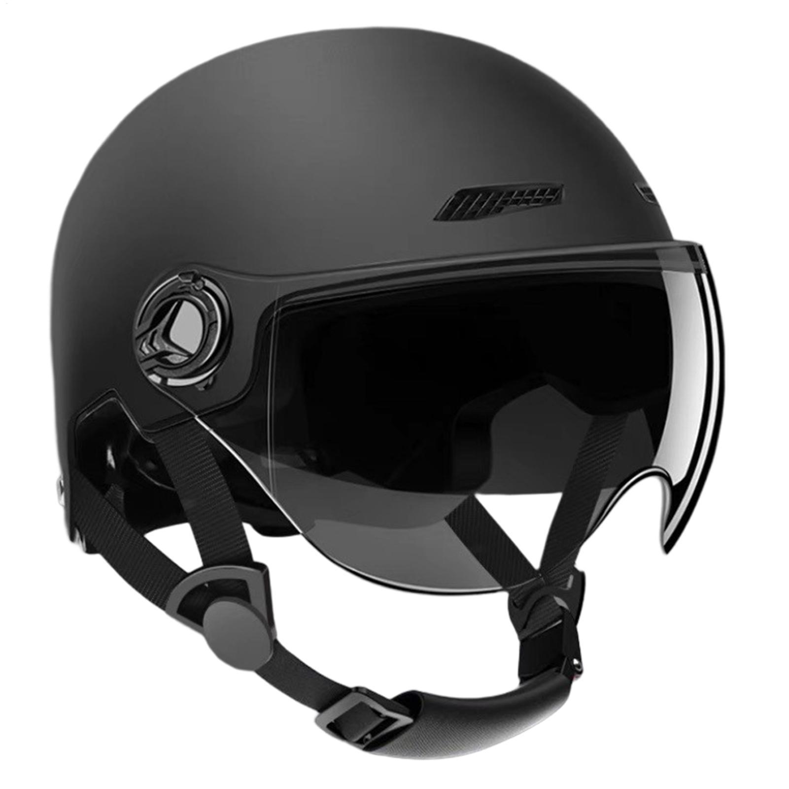 Motorcycle Gear White - オートバイ乗車用ヘルメット ハーフフェイス安全装備 サンバイザー付き オープンフェイス 大人用ヘルメット クイックリリース