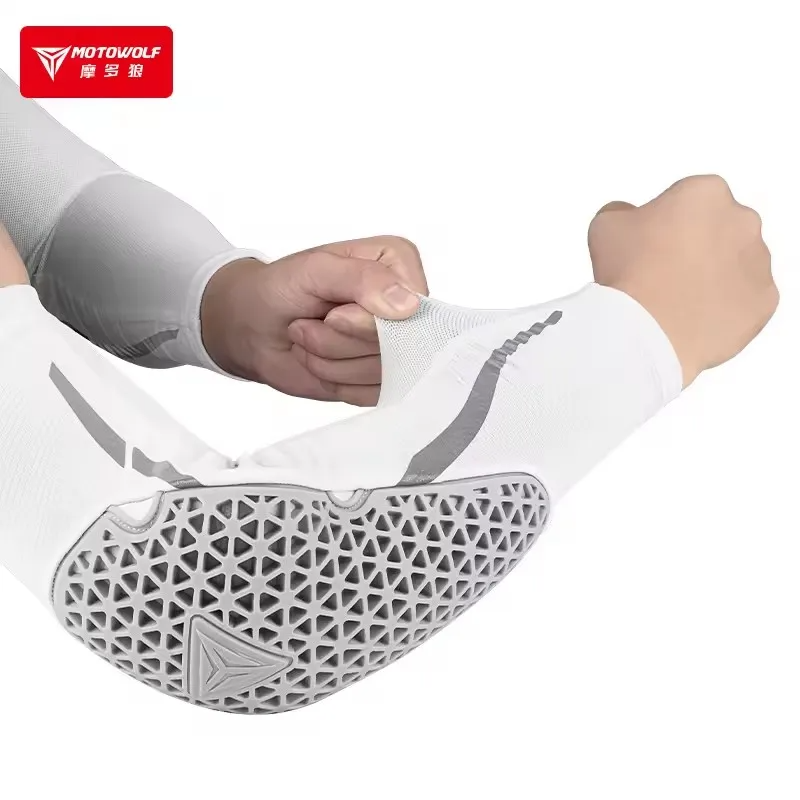 Motorcycle Gear Sleeve - オートバイ肘パッド夏通気性弾性モトクロス肘プロテクター MTB サイクリングアームスリーブオートバイ用品
