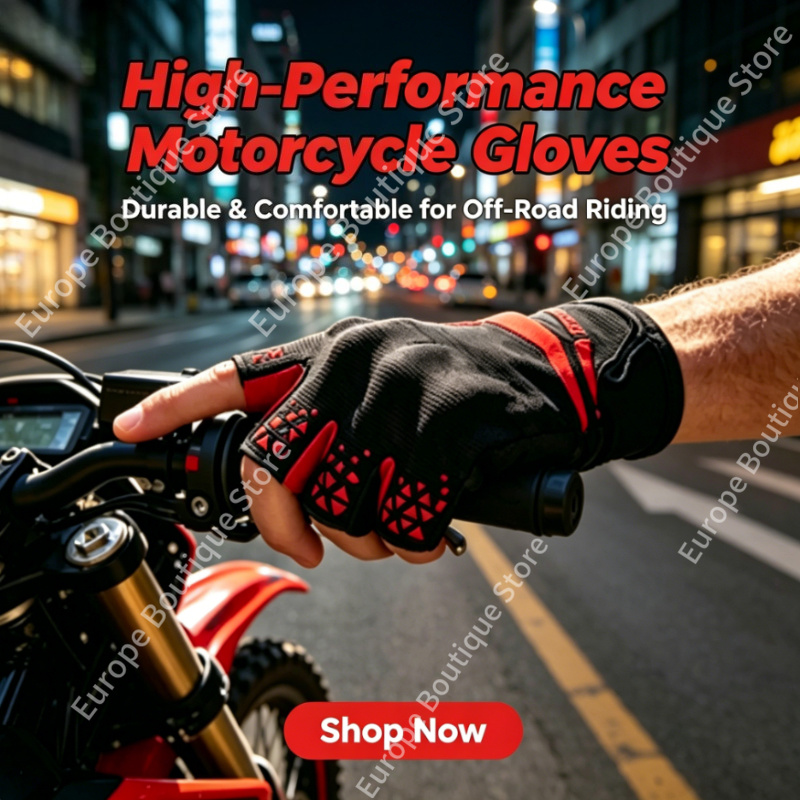 Motorcycle Gear Sleeve - 2026 新しい男性女性夏ハーフフィンガーオートバイ手袋薄型抗落下通気性アンチスリップ耐摩耗性レーシングバイクギア