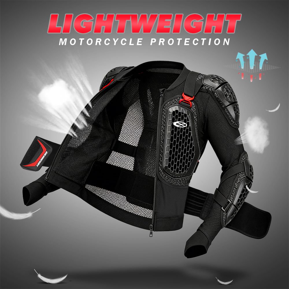 Motorcycle Gear For Summer - 夏通気性オートバイジャケットフルボディアーマー男性オートバイ胸部アーマーモトクロスレーシング保護具モト保護
