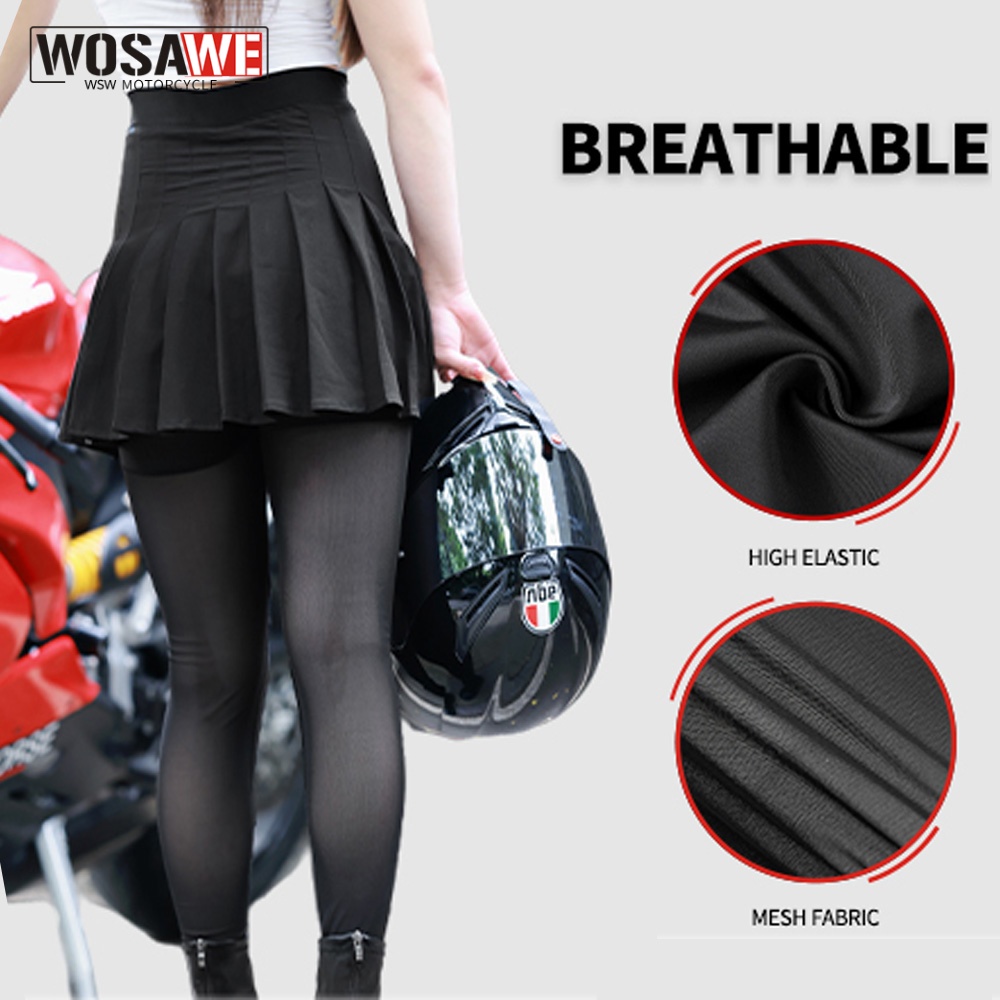 Motorcycle Gear For Summer - WOSAWE 女性用バイクパンツスカート 夏用バイクズボン 通気性のあるアウトドアカジュアルモトクロスバイクパンツ