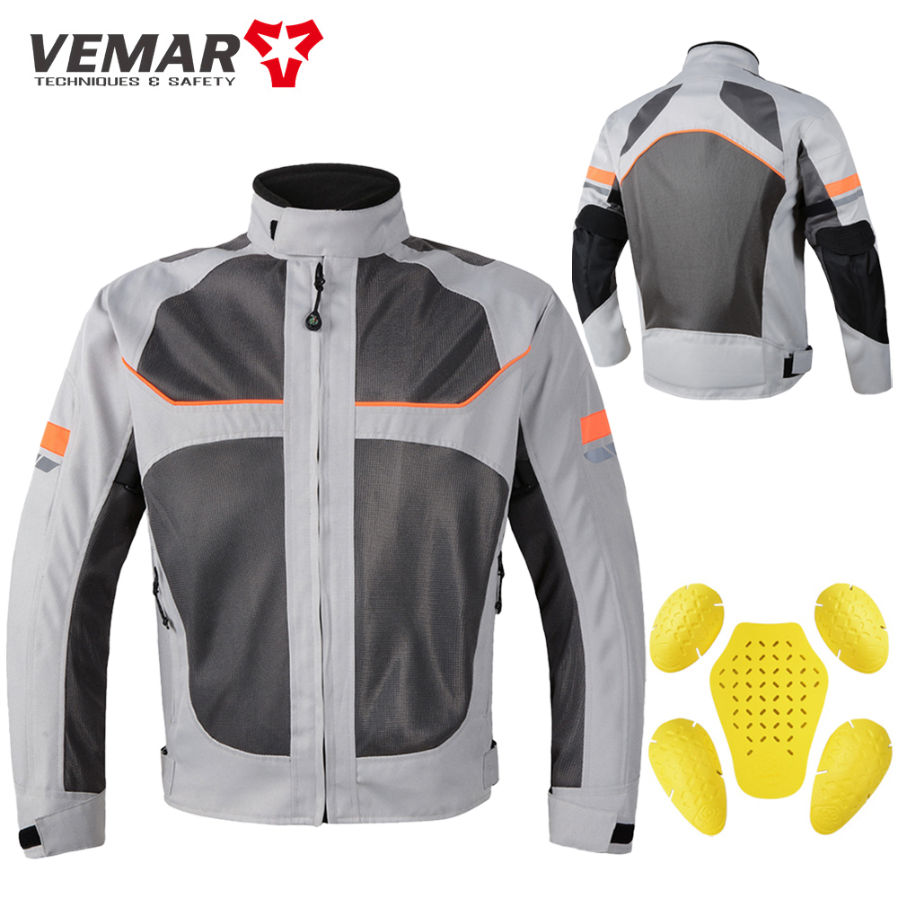 Motorcycle Gear For Summer - 男性用反射オートバイジャケット,モトクロスジャケット,オートバイ保護具,レースコート,オックスフォード服,mから5xl,夏