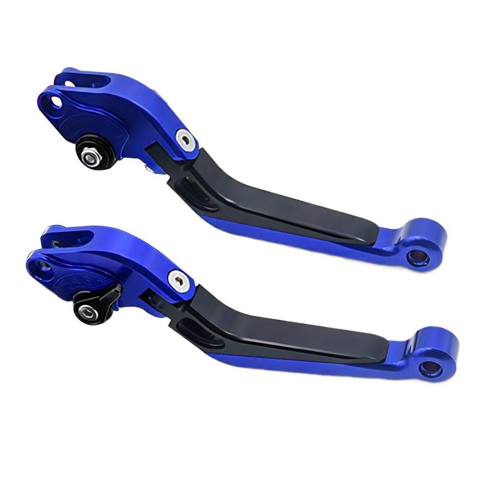 1 ペアオートバイブレーキクラッチレバーハンドル 6 ギアポ - Motorcycle Gear Blue のレビューと価格