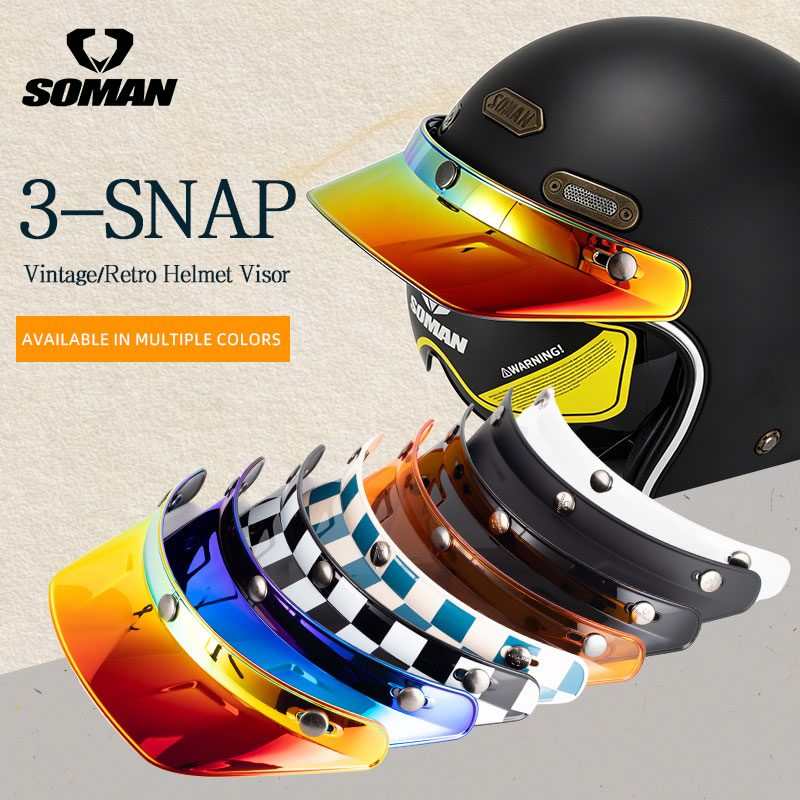 オートバイフェイスシールドバイザーレトロシールドヴィンテージ - Motorcycle Gear Vintage のレビューと価格