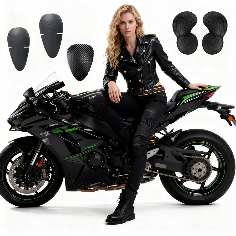 レディースバイク用ジーンズ ブラック オフロードライディング - Motorcycle Gear Women Pants のレビューと価格
