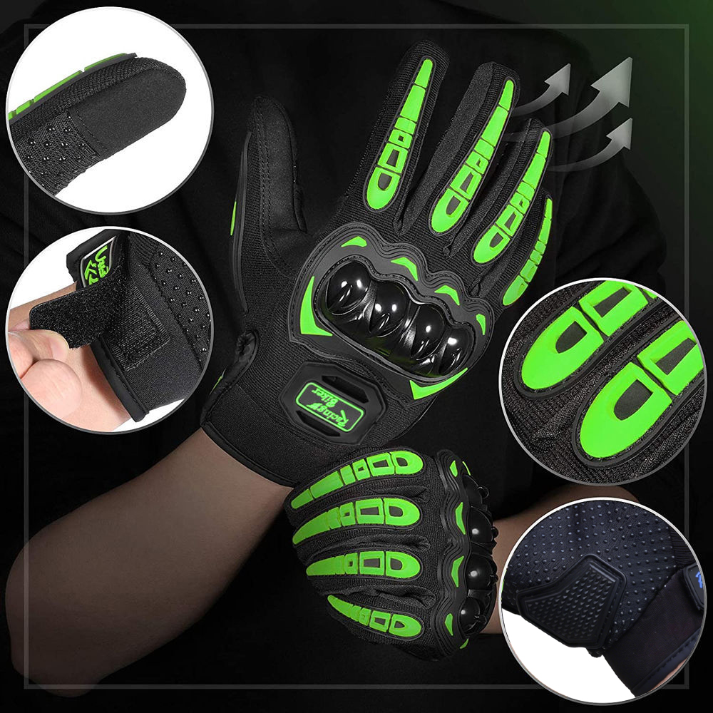オートバイレーシンググローブ男性夏通気性ブルーモトクロス保護 - Motorcycle Gear Blue のレビューと価格