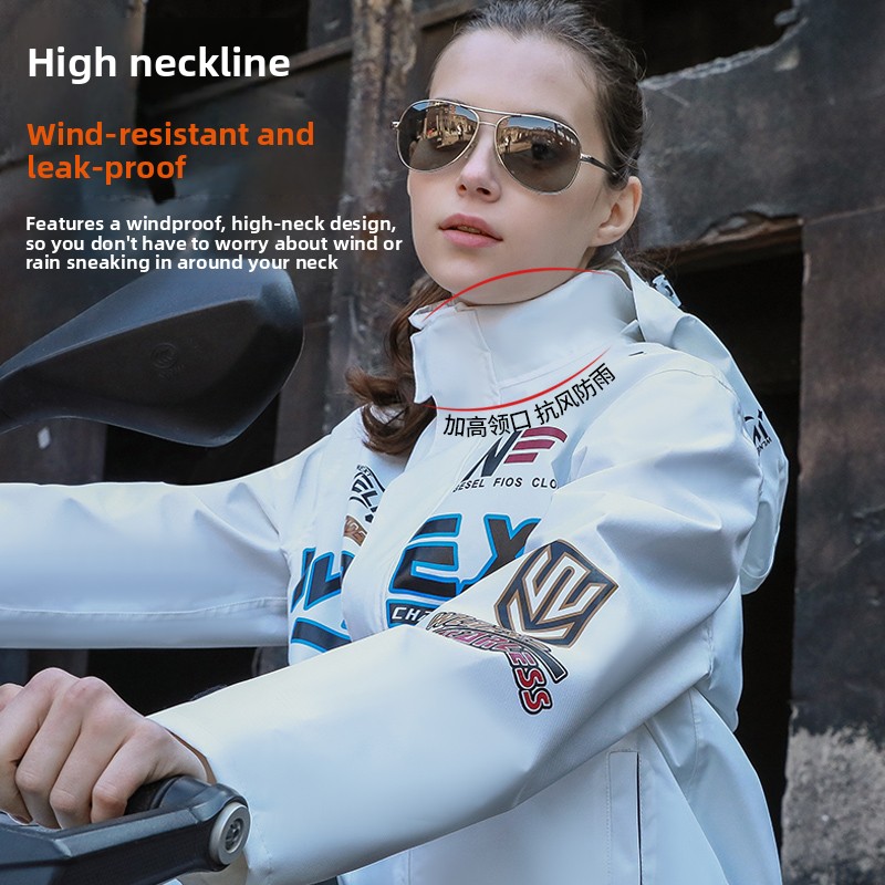 メンズオートバイレインコートスーツ通気性防雨フルボディオック - Motorcycle Gear White のレビューと価格