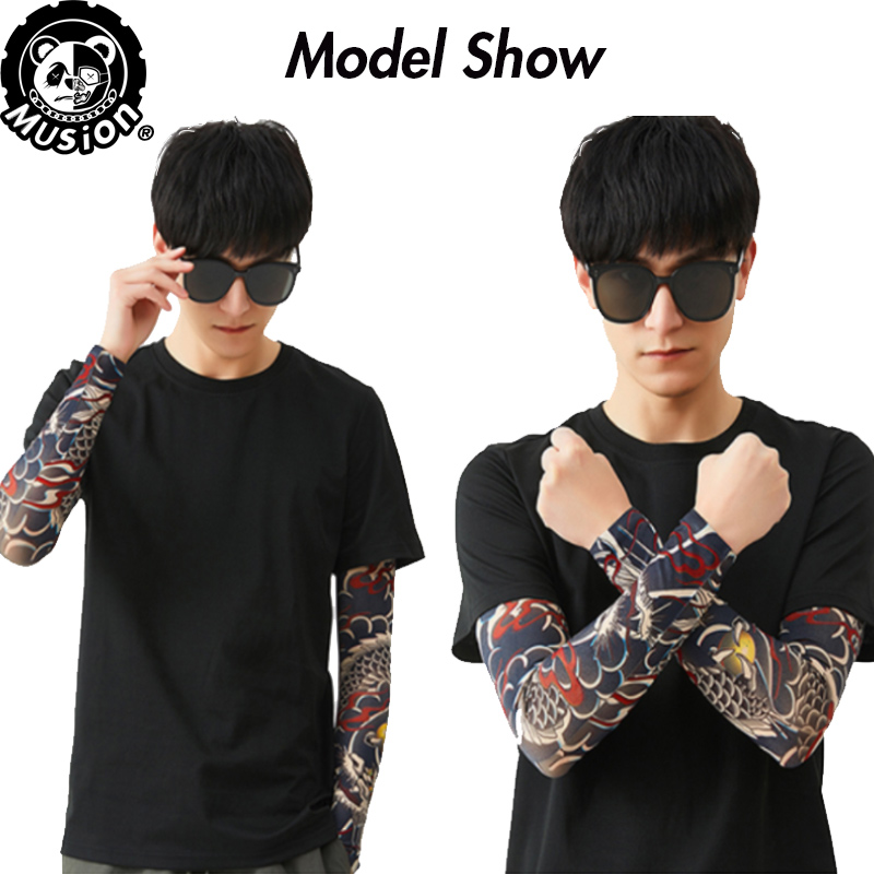 Musion 新しいシームレスタトゥースリーブ抗 UV ダス - Motorcycle Gear Sleeve のレビューと価格