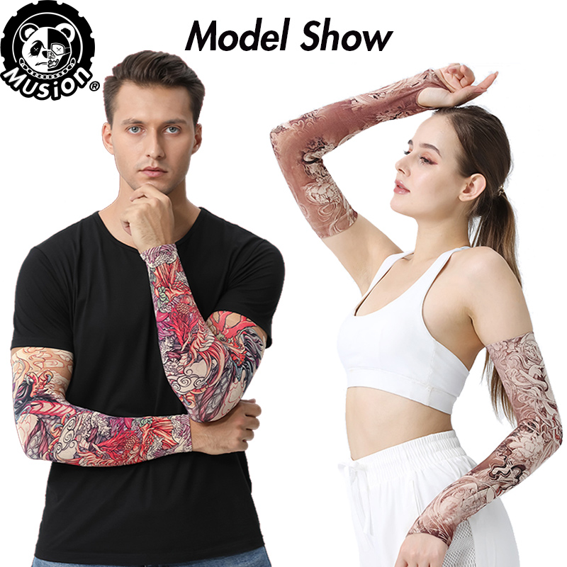 Musion 新しいシームレスタトゥースリーブ抗 UV ダス - Motorcycle Gear Sleeve のレビューと価格
