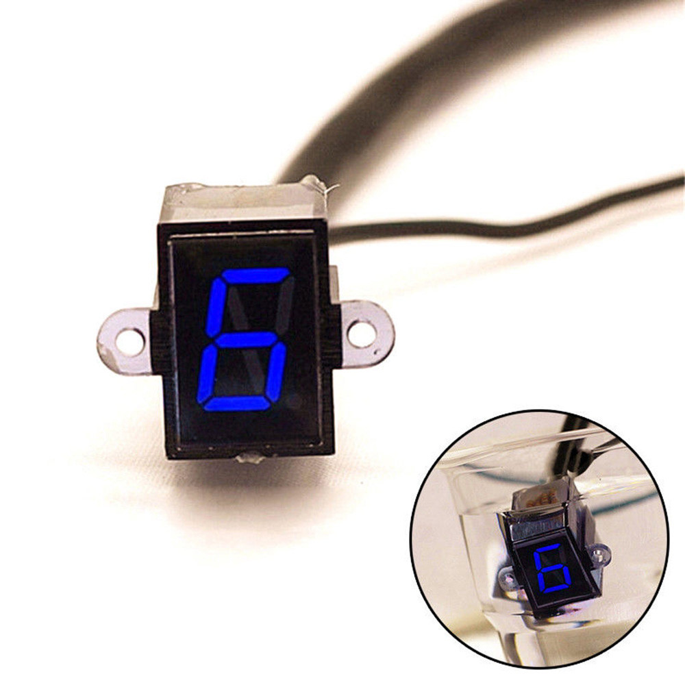 LED オートバイギアインジケーター 06 速シフト用 防水 - Motorcycle Gear Blue のレビューと価格