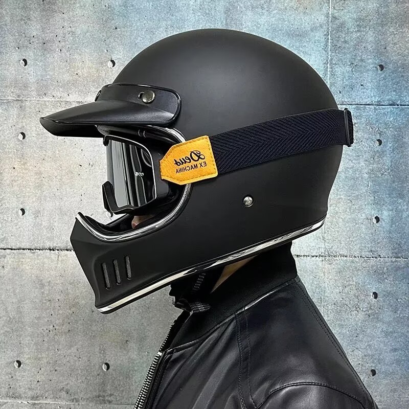 ヴィンテージフルフェイスオートバイモトクロスヘルメット AB - Motorcycle Gear Vintage のレビューと価格