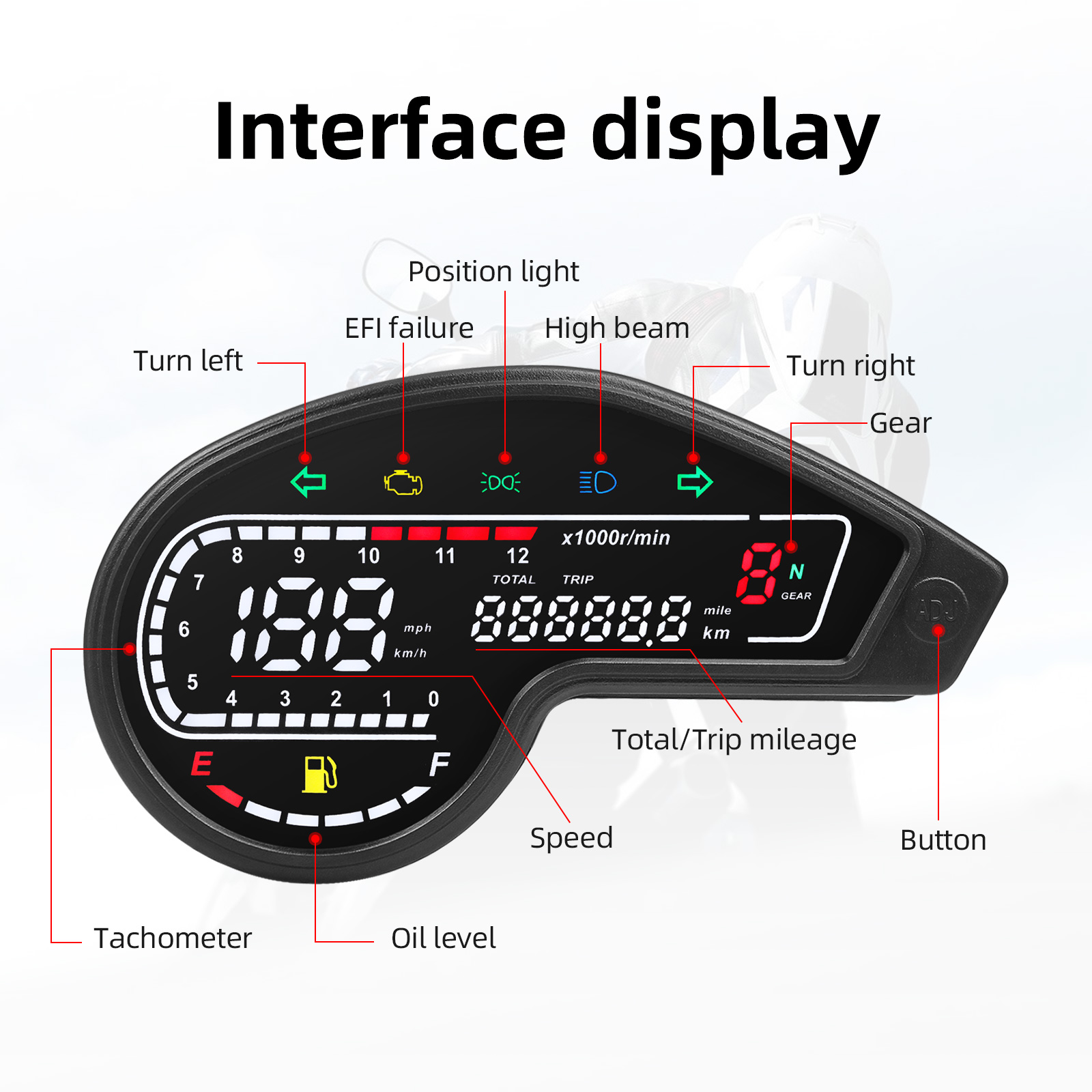 ホンダ XR150 XR150 オートバイ LED デジタル - Motorcycle Gear Levels のレビューと価格