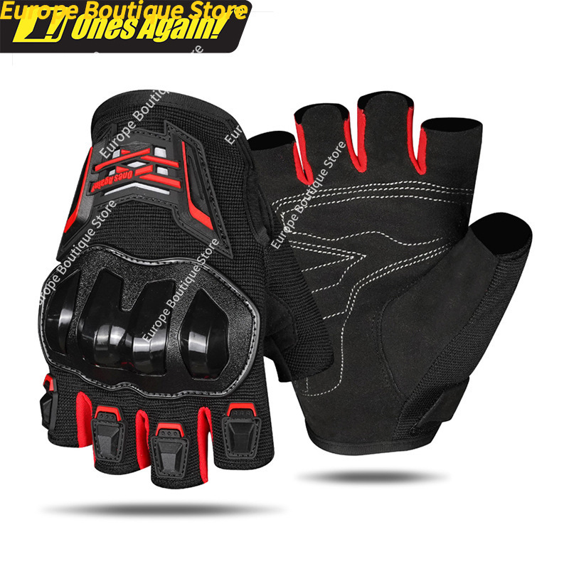 夏用通気性ハーフフィンガーオートバイグローブ、耐衝撃・滑り止 - Motorcycle Gear Sleeve のレビューと価格