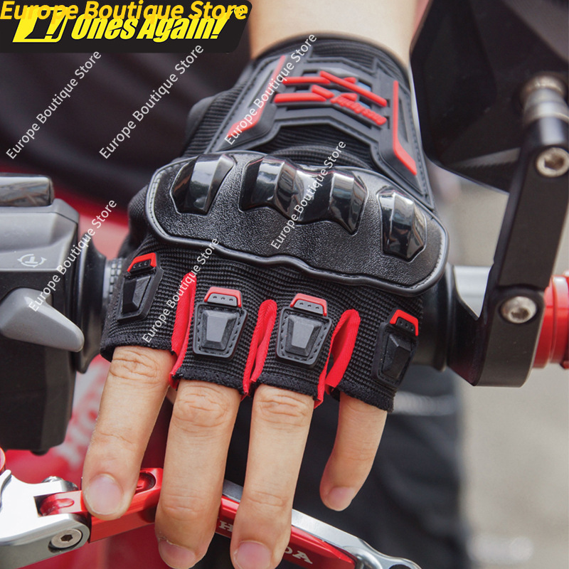夏用通気性ハーフフィンガーオートバイグローブ、耐衝撃・滑り止 - Motorcycle Gear Sleeve のレビューと価格