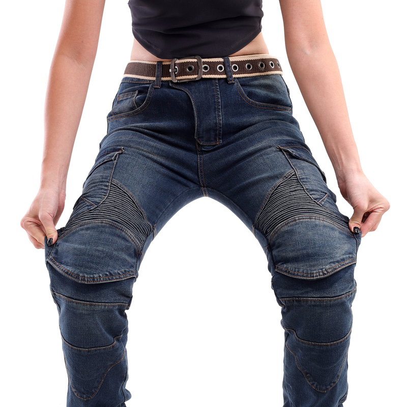 ケブラー製バイク用ジーンズ 女性用モトクロスパンツ ソフトカ - Motorcycle Gear Women Pants のレビューと価格