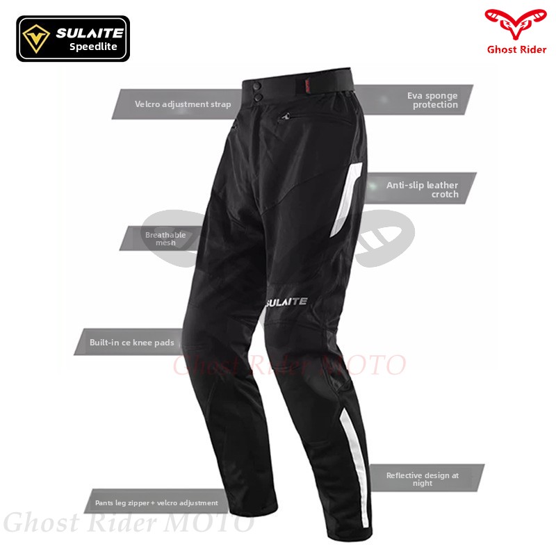 オートバイ夏用ライディングパンツ男性女性通気性アンチドロップ - Motorcycle Gear Women Pants のレビューと価格