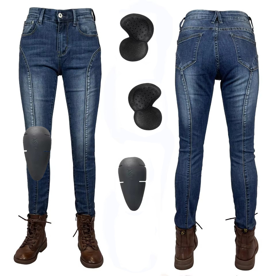 女性用バイクパンツ ブルー ダートバイクギア モトクロスパン - Motorcycle Gear Women Pants のレビューと価格