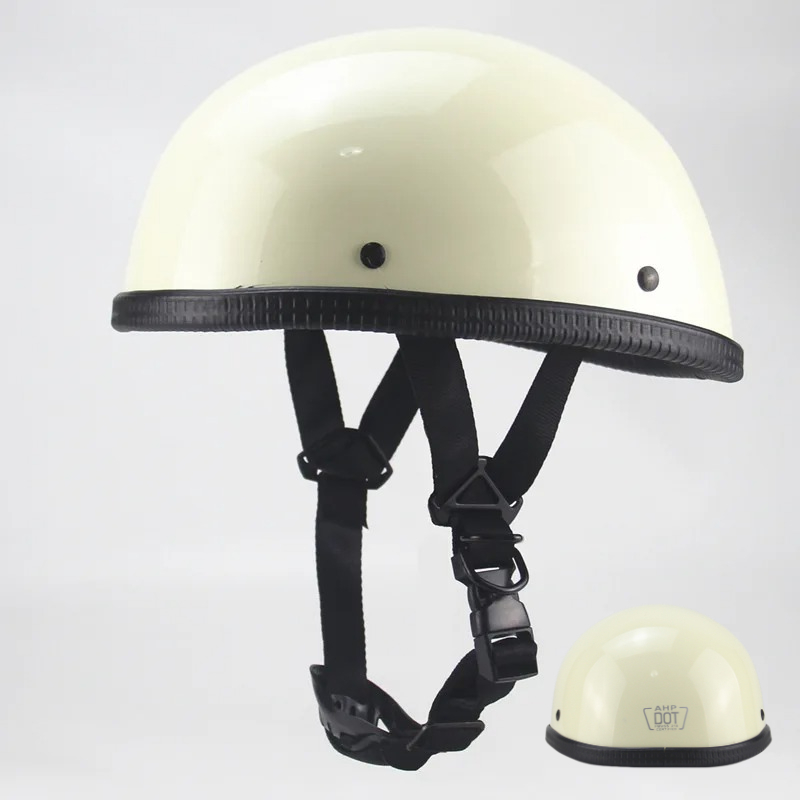 DOT認証済みユニセックスレトロオートバイヘルメットヴィンテ - Motorcycle Gear Vintage のレビューと価格