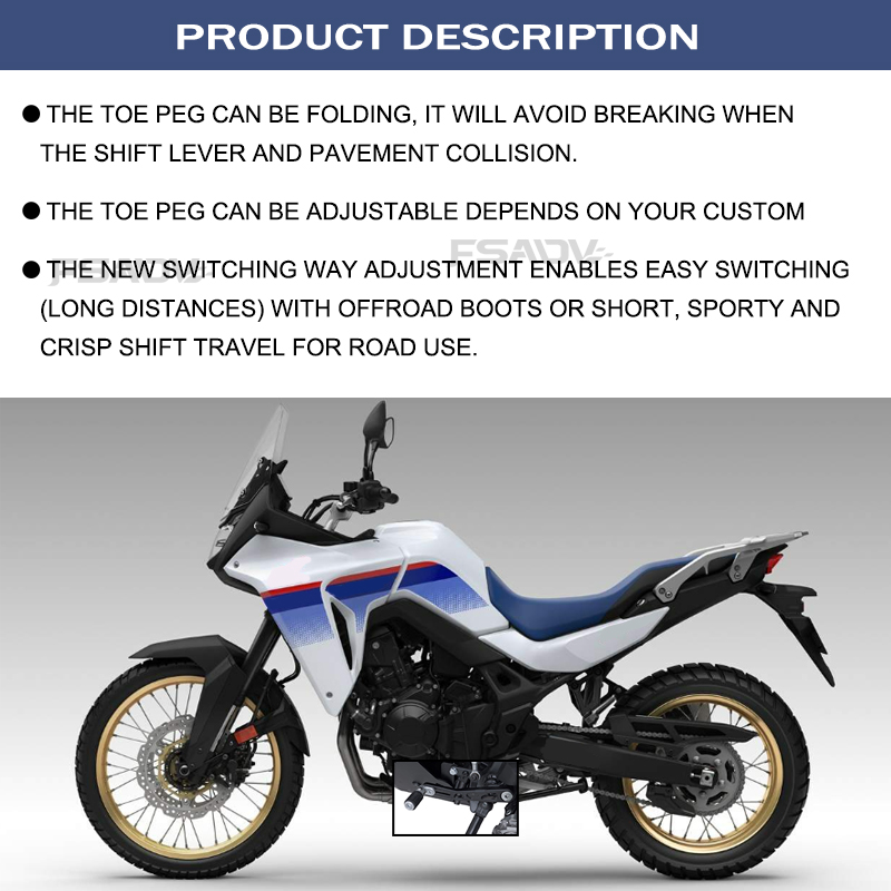 ホンダ用の調整可能な折りたたみ式ギアシフター,ペダルレバー, - Motorcycle Gear Xl のレビューと価格