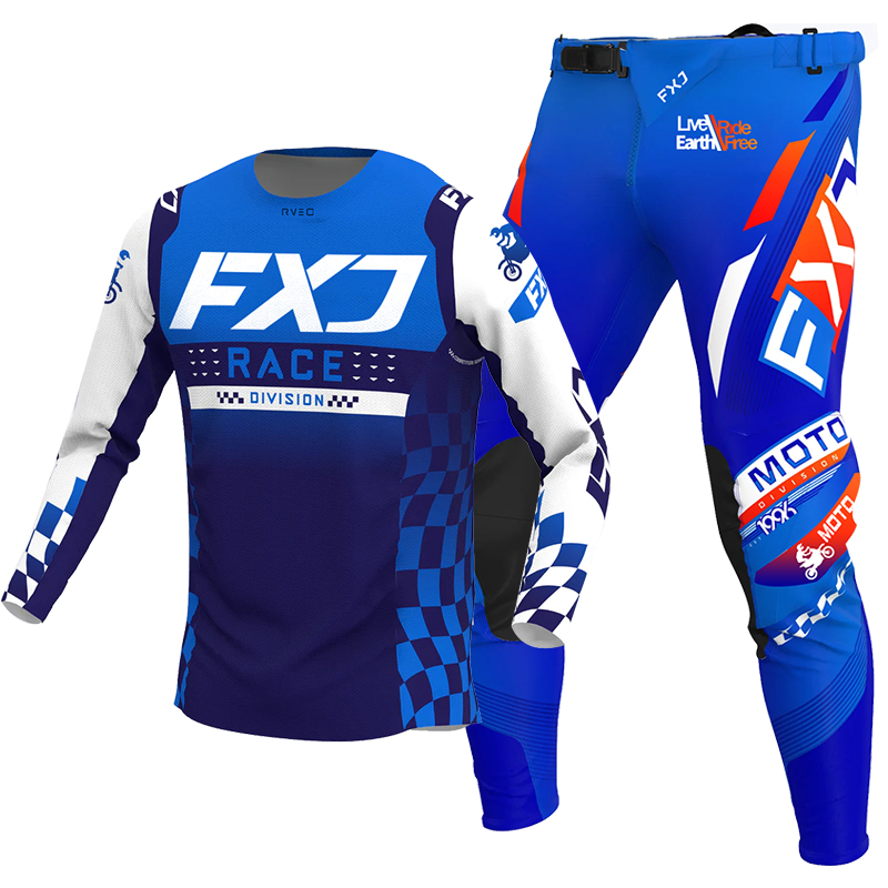 2025 FXJモトクロスジャージ＆パンツMTB MXギアセ - Motorcycle Gear Blue のレビューと価格