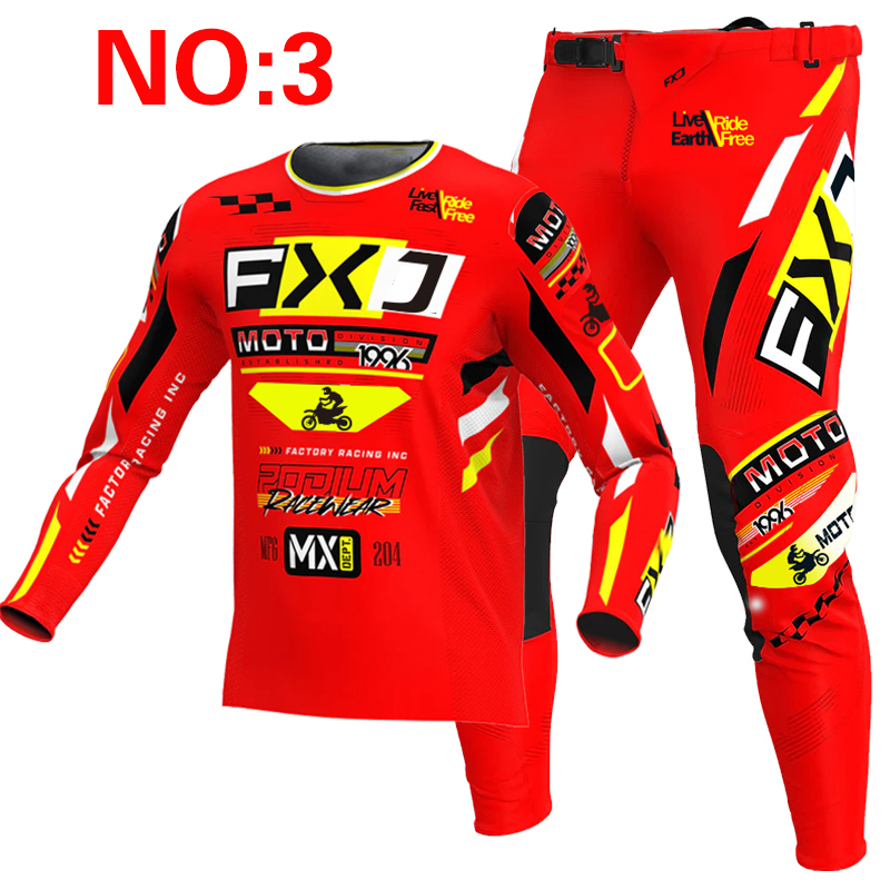 2025 FXJモトクロスジャージ＆パンツMTB MXギアセ - Motorcycle Gear Blue のレビューと価格