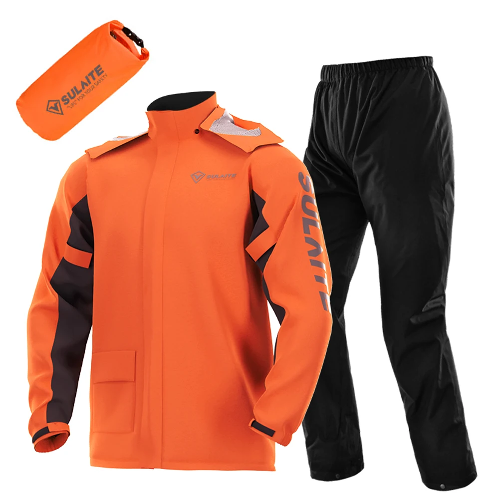 オートバイレインギアスーツ 軽量ライディングレインコートセッ - Motorcycle Gear Jacket Women のレビューと価格