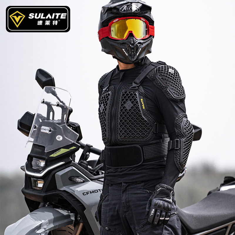 SULAITE オートバイジャケットパンツセット男性夏通気性 - Motorcycle Gear White のレビューと価格