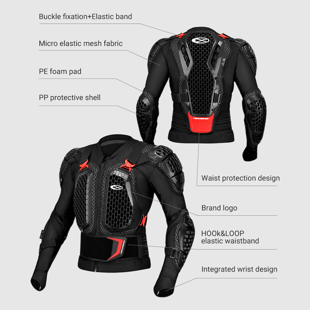 夏通気性オートバイジャケットフルボディアーマー男性オートバイ - Motorcycle Gear For Summer のレビューと価格