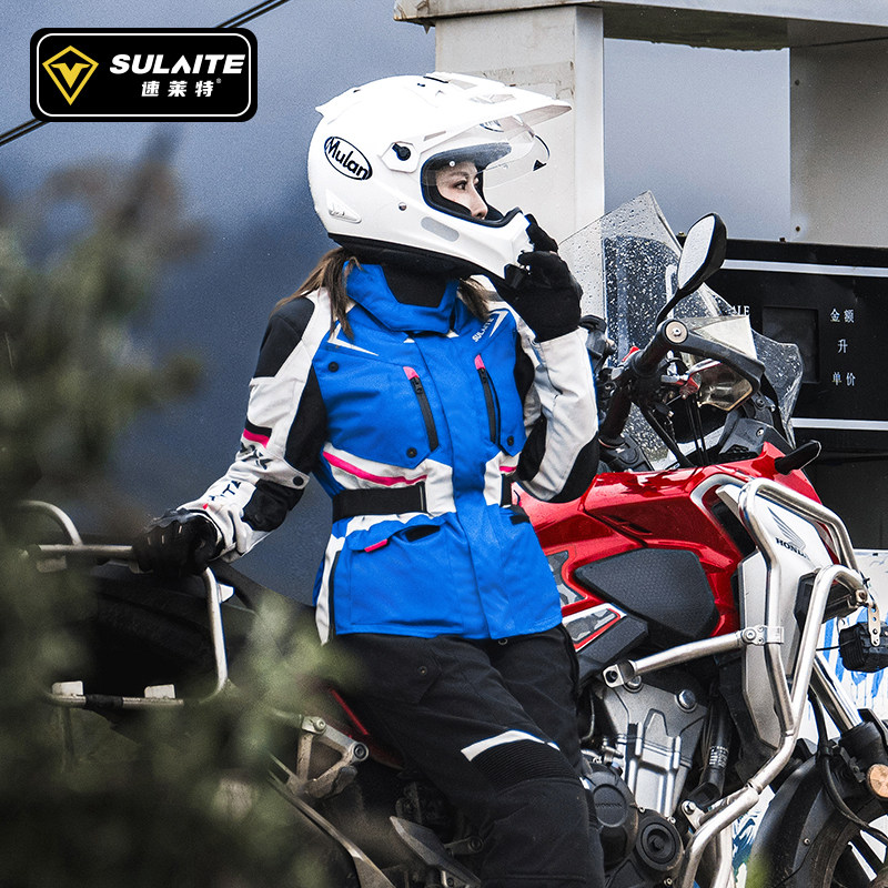 女性用オートバイライディングスーツ 冬用防水保護ギア ジャケ - Motorcycle Gear Jacket Women のレビューと価格