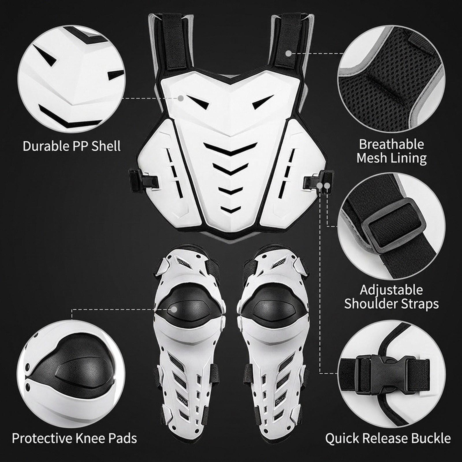 人間工学に基づいた胸部プロテクター、膝パッド、男女兼用バイク - Motorcycle Gear Jacket Women のレビューと価格