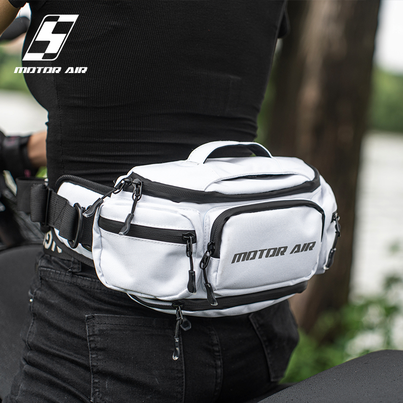 モーターエアホワイト バイク用サイクリングウエストバッグ チ - Motorcycle Gear White のレビューと価格