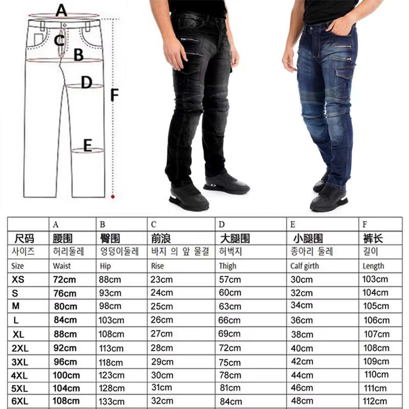 アラミド素材のオートバイパンツ メンズ ジッパー付き保護ギア - Motorcycle Gear Blue のレビューと価格