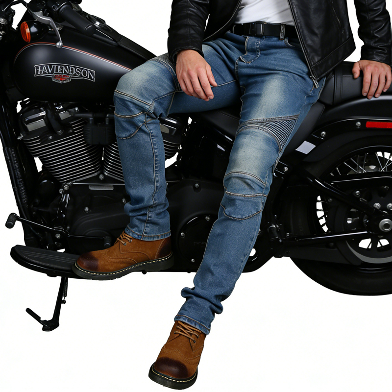 メンズオートバイジーンズブルーダートバイクパンツオフロードラ - Motorcycle Gear Blue のレビューと価格